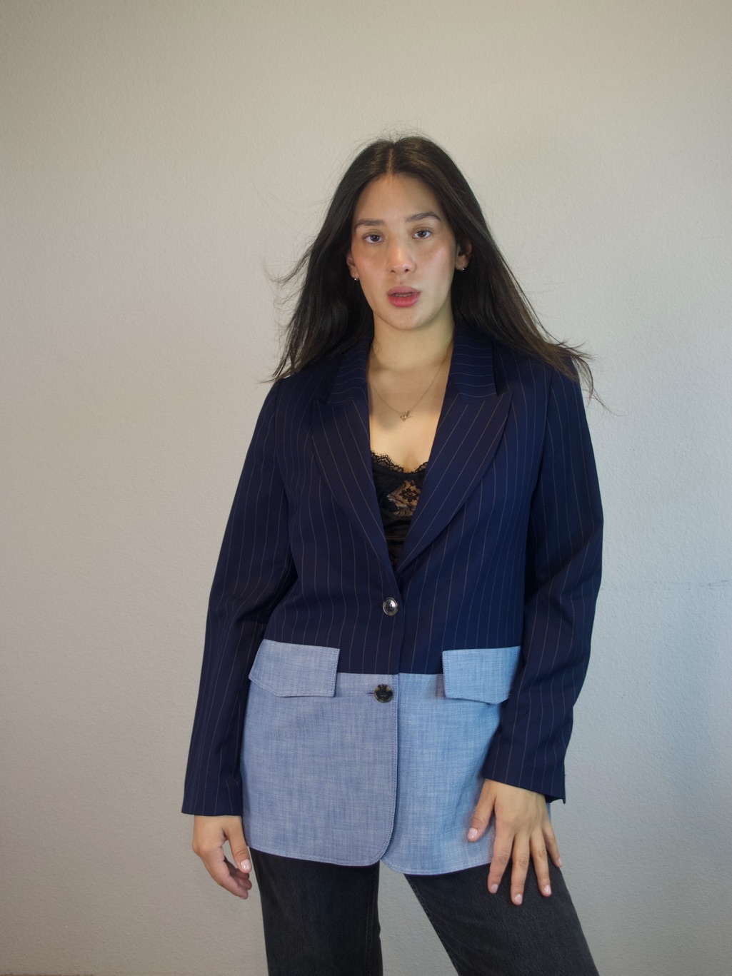 Baum Und Pferdgarten Barba Colorblock Pinstripe Blazer